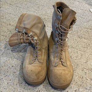 Belleville Tan Lace-Up Combat Boots
